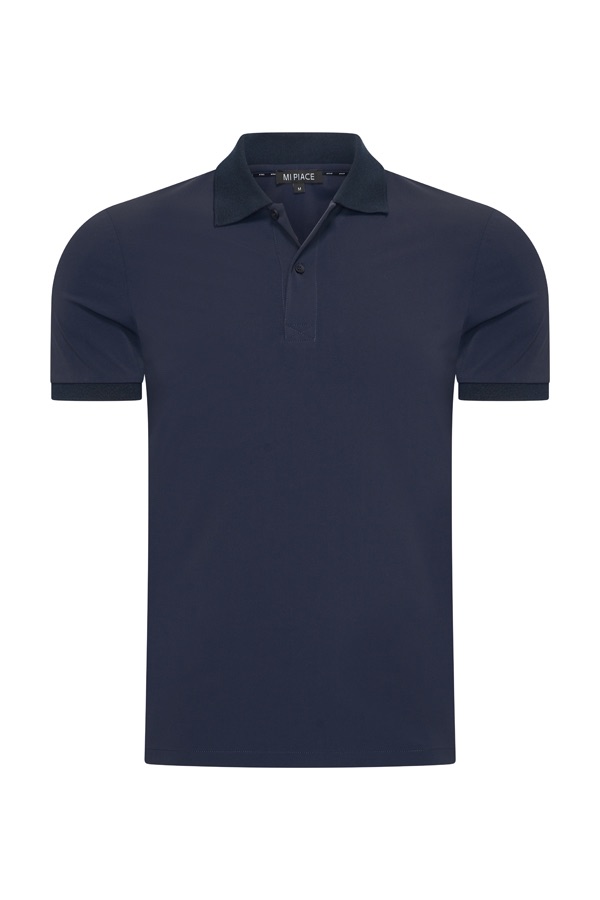 Mi Piace mannen travel polo in de kleur navy