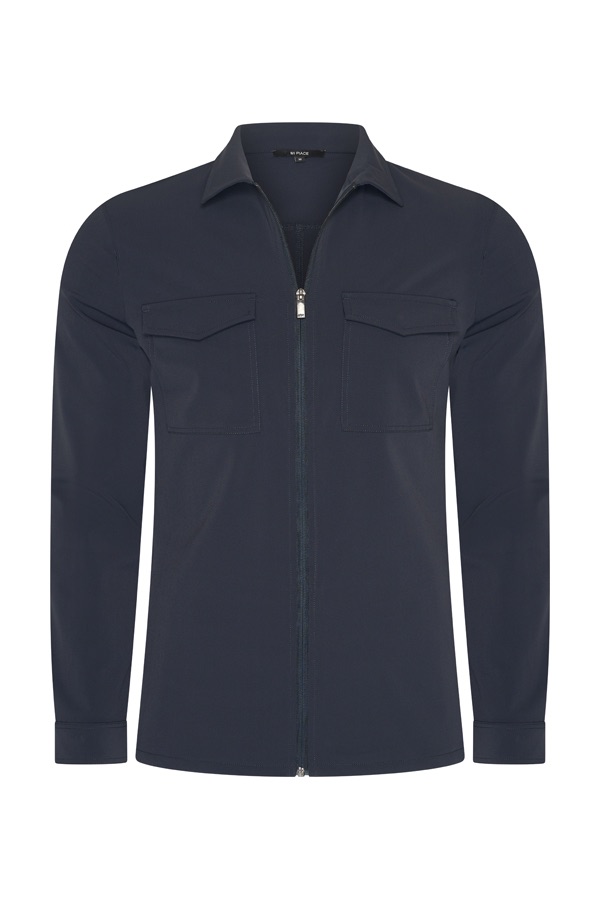 Mi Piace mannen travel overshirt in de kleur navy